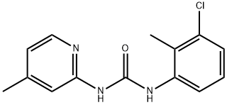 1-(3-chloro-2-methylphenyl)-3-(4-methylpyridin-2-yl)urea Struktur