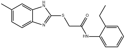 N-(2-ethylphenyl)-2-[(6-methyl-1H-benzimidazol-2-yl)sulfanyl]acetamide Struktur