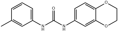 1-(2,3-dihydro-1,4-benzodioxin-6-yl)-3-(3-methylphenyl)urea Struktur