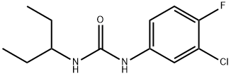 1-(3-chloro-4-fluorophenyl)-3-pentan-3-ylurea Struktur