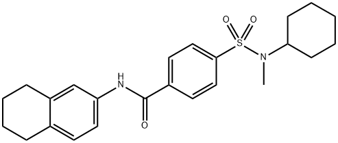 4-[cyclohexyl(methyl)sulfamoyl]-N-(5,6,7,8-tetrahydronaphthalen-2-yl)benzamide Struktur