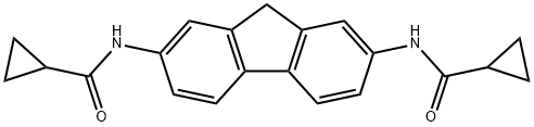 N-[7-(cyclopropanecarbonylamino)-9H-fluoren-2-yl]cyclopropanecarboxamide Struktur