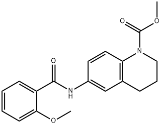 methyl 6-[(2-methoxybenzoyl)amino]-3,4-dihydro-2H-quinoline-1-carboxylate Struktur