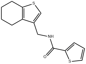 N-(4,5,6,7-tetrahydro-1-benzothiophen-3-ylmethyl)thiophene-2-carboxamide Struktur