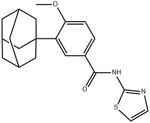 3-(1-adamantyl)-4-methoxy-N-(1,3-thiazol-2-yl)benzamide Struktur