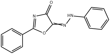 (5E)-2-phenyl-5-(phenylhydrazinylidene)-1,3-oxazol-4-one Struktur