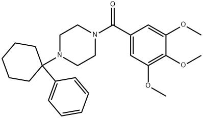 [4-(1-phenylcyclohexyl)piperazin-1-yl]-(3,4,5-trimethoxyphenyl)methanone Struktur