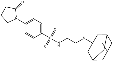 N-[2-(1-adamantylsulfanyl)ethyl]-4-(2-oxopyrrolidin-1-yl)benzenesulfonamide Struktur