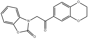 3-[2-(2,3-dihydro-1,4-benzodioxin-6-yl)-2-oxoethyl]-1,3-benzoxazol-2-one Struktur