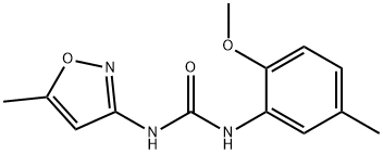 1-(2-methoxy-5-methylphenyl)-3-(5-methyl-1,2-oxazol-3-yl)urea Struktur