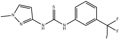 1-(1-methylpyrazol-3-yl)-3-[3-(trifluoromethyl)phenyl]thiourea Struktur