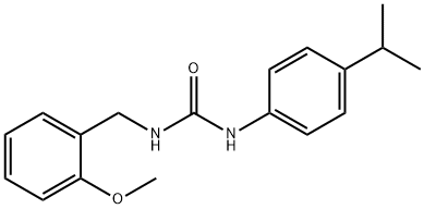 1-[(2-methoxyphenyl)methyl]-3-(4-propan-2-ylphenyl)urea Struktur