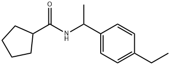 N-[1-(4-ethylphenyl)ethyl]cyclopentanecarboxamide Struktur