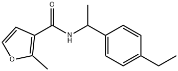 N-[1-(4-ethylphenyl)ethyl]-2-methylfuran-3-carboxamide Struktur