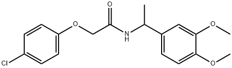 2-(4-chlorophenoxy)-N-[1-(3,4-dimethoxyphenyl)ethyl]acetamide Struktur