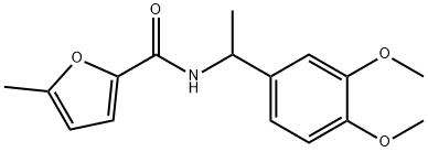 N-[1-(3,4-dimethoxyphenyl)ethyl]-5-methylfuran-2-carboxamide Struktur