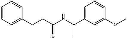 N-[1-(3-methoxyphenyl)ethyl]-3-phenylpropanamide Struktur