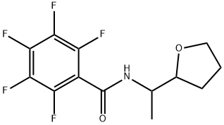 2,3,4,5,6-pentafluoro-N-[1-(oxolan-2-yl)ethyl]benzamide Struktur