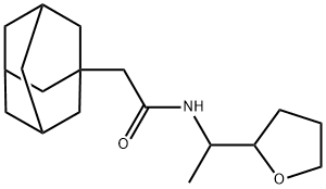 2-(1-adamantyl)-N-[1-(oxolan-2-yl)ethyl]acetamide Struktur