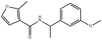 N-[1-(3-methoxyphenyl)ethyl]-2-methylfuran-3-carboxamide Struktur