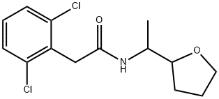 2-(2,6-dichlorophenyl)-N-[1-(oxolan-2-yl)ethyl]acetamide Struktur