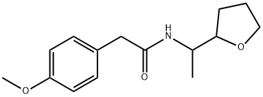 2-(4-methoxyphenyl)-N-[1-(oxolan-2-yl)ethyl]acetamide Struktur