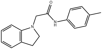 2-(2,3-dihydroindol-1-yl)-N-(4-methylphenyl)acetamide Struktur