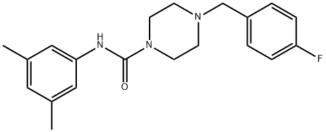 N-(3,5-dimethylphenyl)-4-[(4-fluorophenyl)methyl]piperazine-1-carboxamide Struktur