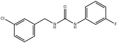 1-[(3-chlorophenyl)methyl]-3-(3-fluorophenyl)urea Struktur