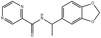 N-[1-(1,3-benzodioxol-5-yl)ethyl]pyrazine-2-carboxamide Struktur