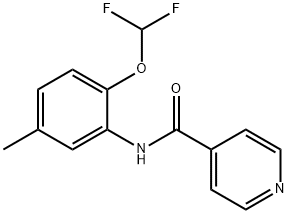 N-[2-(difluoromethoxy)-5-methylphenyl]pyridine-4-carboxamide Struktur