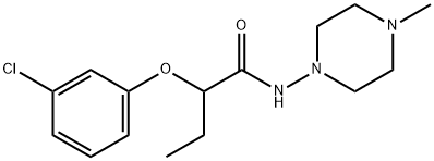 2-(3-chlorophenoxy)-N-(4-methylpiperazin-1-yl)butanamide Struktur