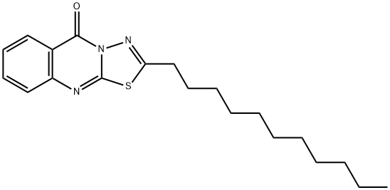 2-undecyl-[1,3,4]thiadiazolo[2,3-b]quinazolin-5-one Struktur