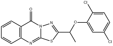 2-[1-(2,5-dichlorophenoxy)ethyl]-[1,3,4]thiadiazolo[2,3-b]quinazolin-5-one Struktur