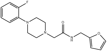 2-[4-(2-fluorophenyl)piperazin-1-yl]-N-(furan-2-ylmethyl)acetamide Struktur