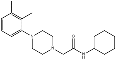 N-cyclohexyl-2-[4-(2,3-dimethylphenyl)piperazin-1-yl]acetamide Struktur