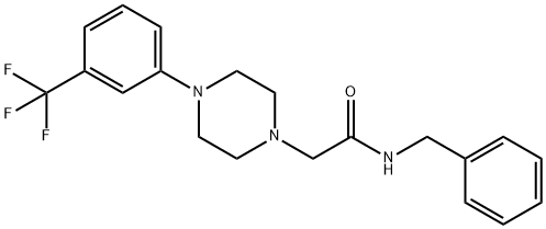 N-benzyl-2-[4-[3-(trifluoromethyl)phenyl]piperazin-1-yl]acetamide Struktur