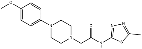 2-[4-(4-methoxyphenyl)piperazin-1-yl]-N-(5-methyl-1,3,4-thiadiazol-2-yl)acetamide Struktur