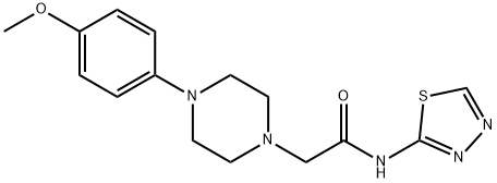 2-[4-(4-methoxyphenyl)piperazin-1-yl]-N-(1,3,4-thiadiazol-2-yl)acetamide Struktur