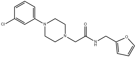 2-[4-(3-chlorophenyl)piperazin-1-yl]-N-(furan-2-ylmethyl)acetamide Struktur