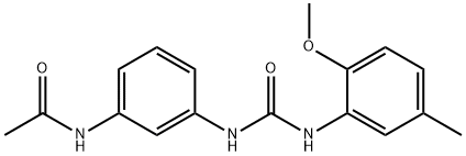 N-[3-[(2-methoxy-5-methylphenyl)carbamoylamino]phenyl]acetamide Struktur