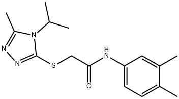 N-(3,4-dimethylphenyl)-2-[(5-methyl-4-propan-2-yl-1,2,4-triazol-3-yl)sulfanyl]acetamide Structure