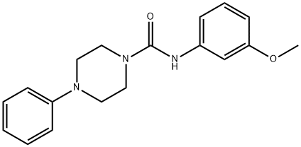 N-(3-methoxyphenyl)-4-phenylpiperazine-1-carboxamide Struktur