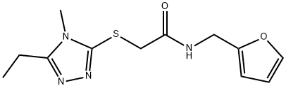 2-[(5-ethyl-4-methyl-1,2,4-triazol-3-yl)sulfanyl]-N-(furan-2-ylmethyl)acetamide Struktur