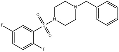 1-benzyl-4-(2,5-difluorophenyl)sulfonylpiperazine Struktur