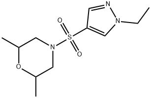 4-(1-ethylpyrazol-4-yl)sulfonyl-2,6-dimethylmorpholine Struktur