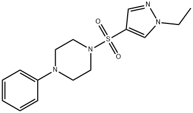 1-(1-ethylpyrazol-4-yl)sulfonyl-4-phenylpiperazine Struktur