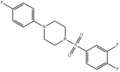 1-(3,4-difluorophenyl)sulfonyl-4-(4-fluorophenyl)piperazine Struktur