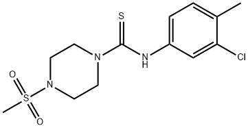 N-(3-chloro-4-methylphenyl)-4-methylsulfonylpiperazine-1-carbothioamide Struktur