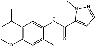 N-(4-methoxy-2-methyl-5-propan-2-ylphenyl)-2-methylpyrazole-3-carboxamide Struktur